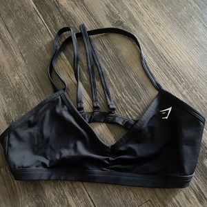 Gymshark Minimal Sports Bra Black Size Large